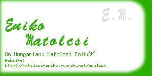 eniko matolcsi business card